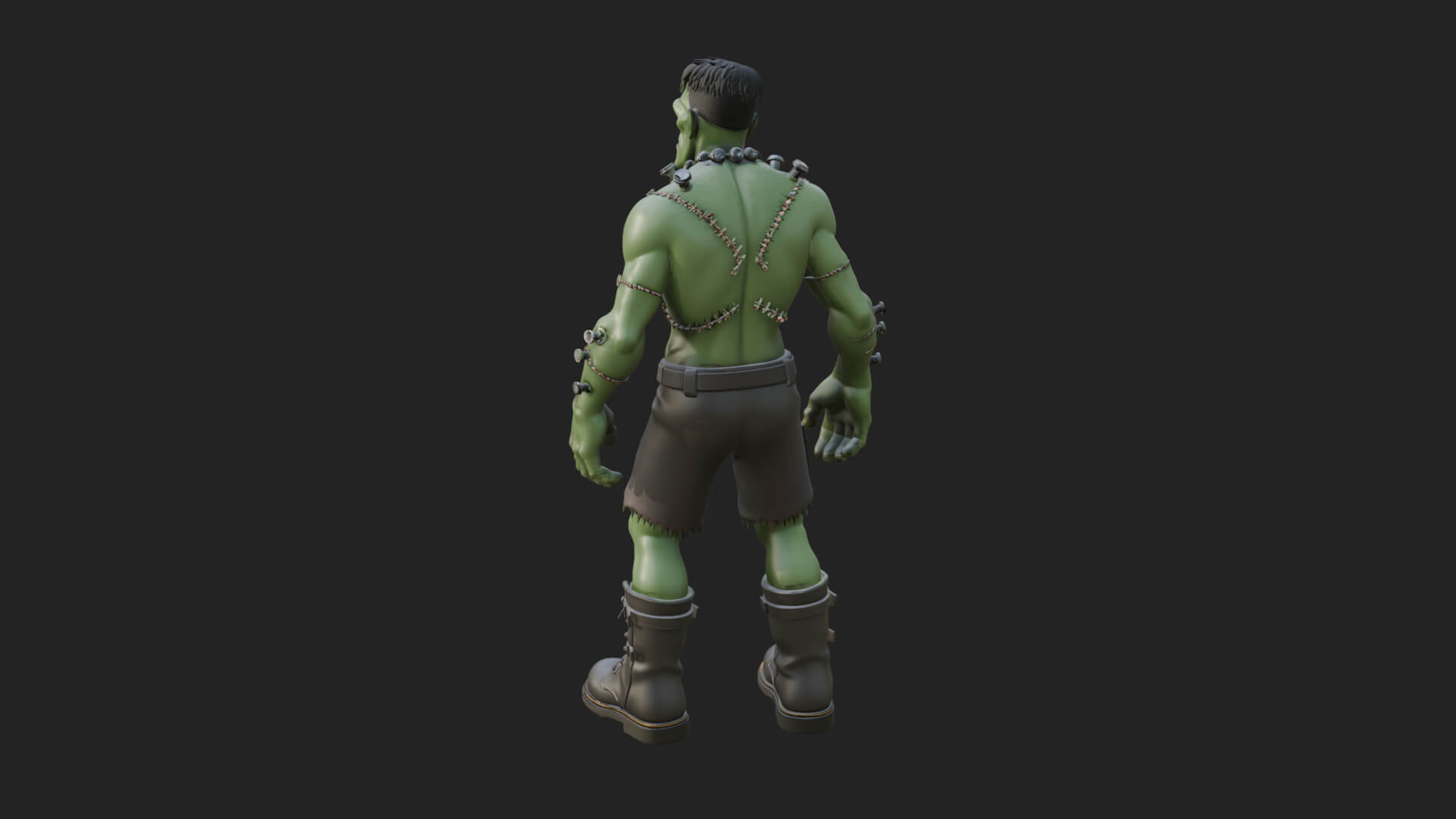 Stitched Flesh Golem Statue Design 6 3D Print Model 3D Model