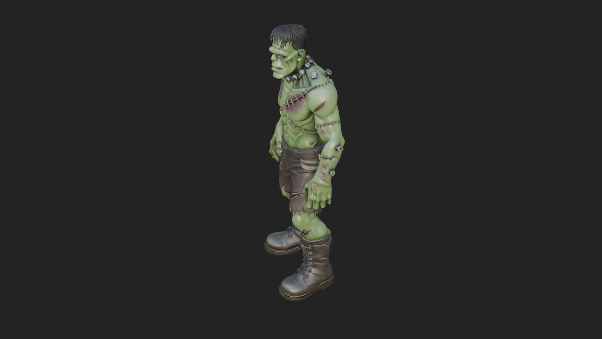 Stitched Flesh Golem Statue Design 6 3D Print Model 3D Model