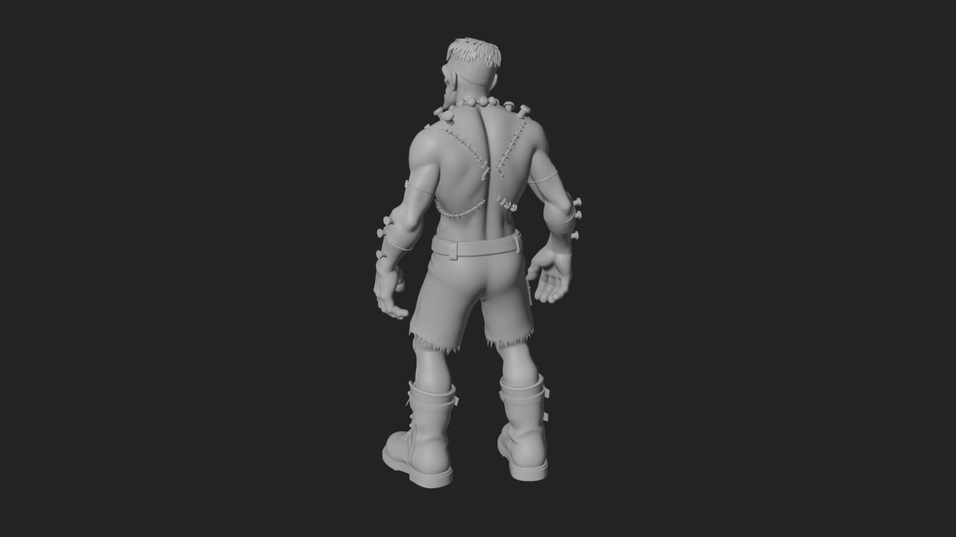 Stitched Flesh Golem Statue Design 6 3D Print Model 3D Model