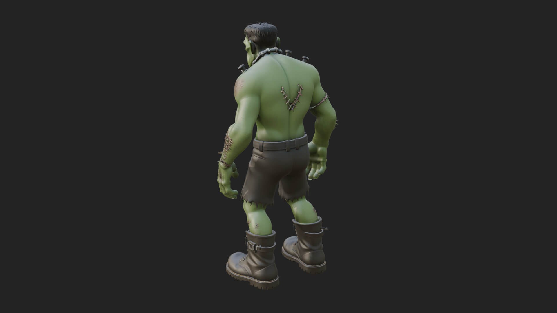 Stitched Flesh Golem Statue Design 7 3D Print Model 3D Model