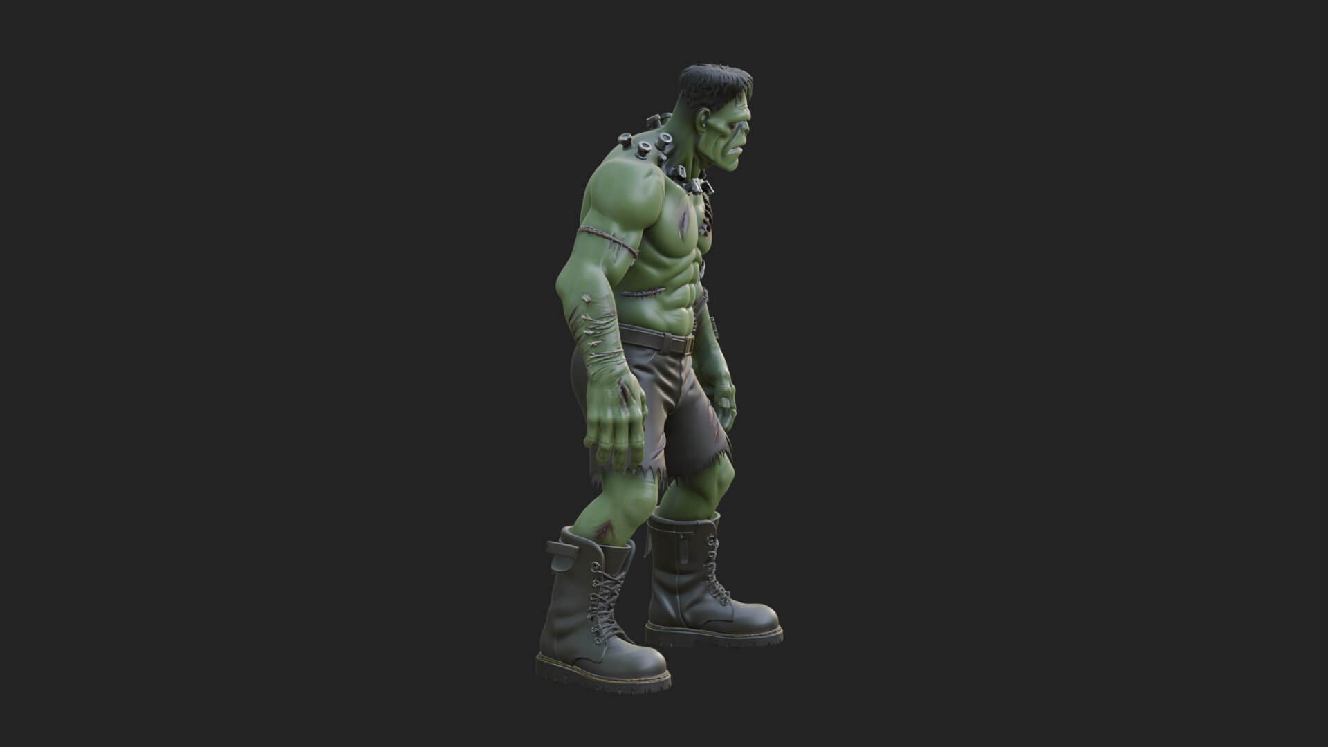 Stitched Flesh Golem Statue Design 8 3D Print Model 3D Model