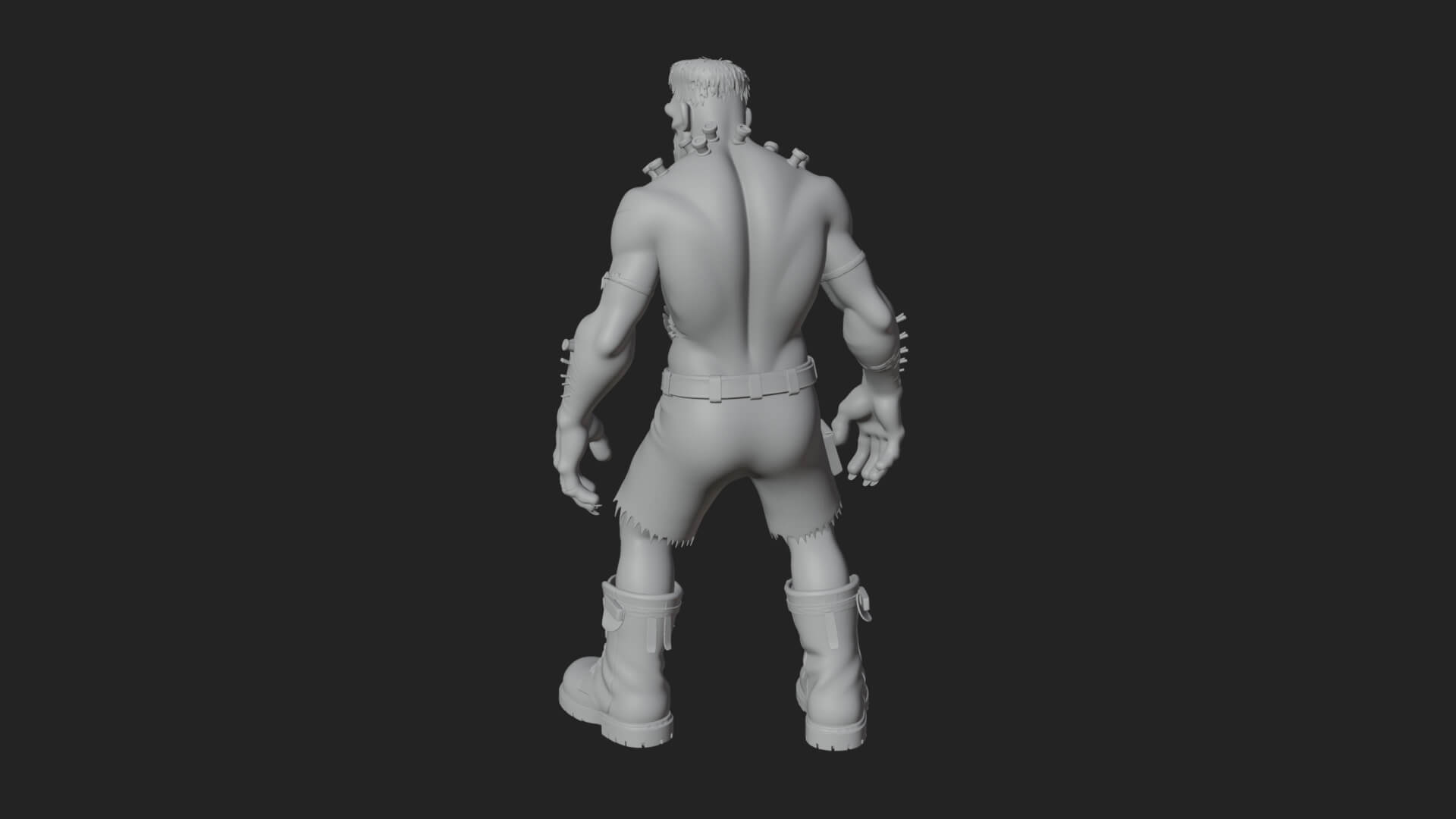 Stitched Flesh Golem Statue Design 8 3D Print Model 3D Model
