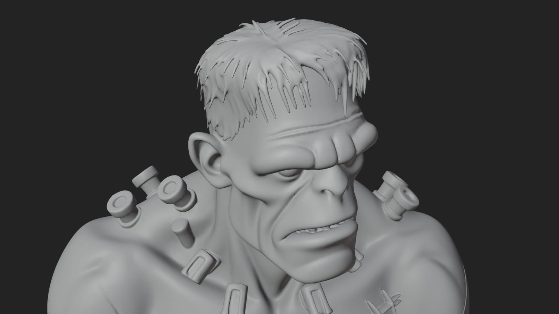 Stitched Flesh Golem Statue Design 8 3D Print Model 3D Model