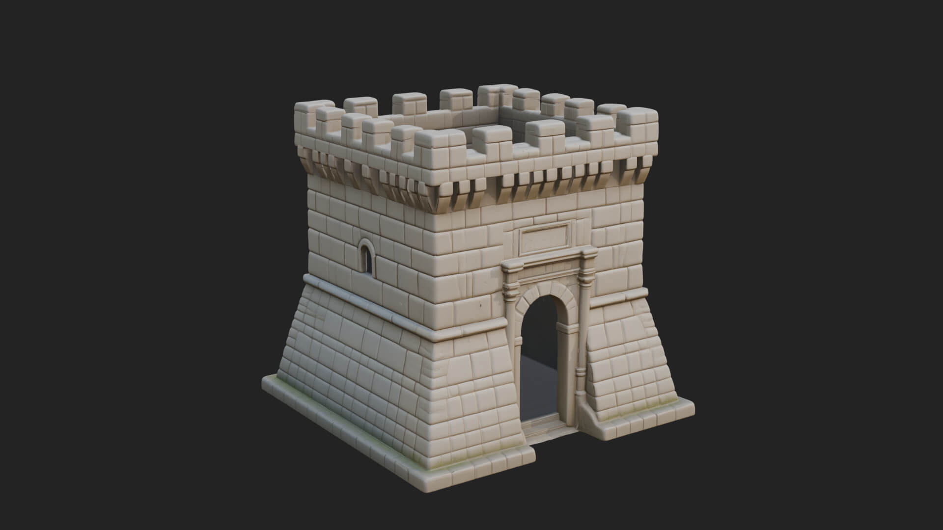 Stone Castle Tower Model Design 10 3D Print Model 3D Model