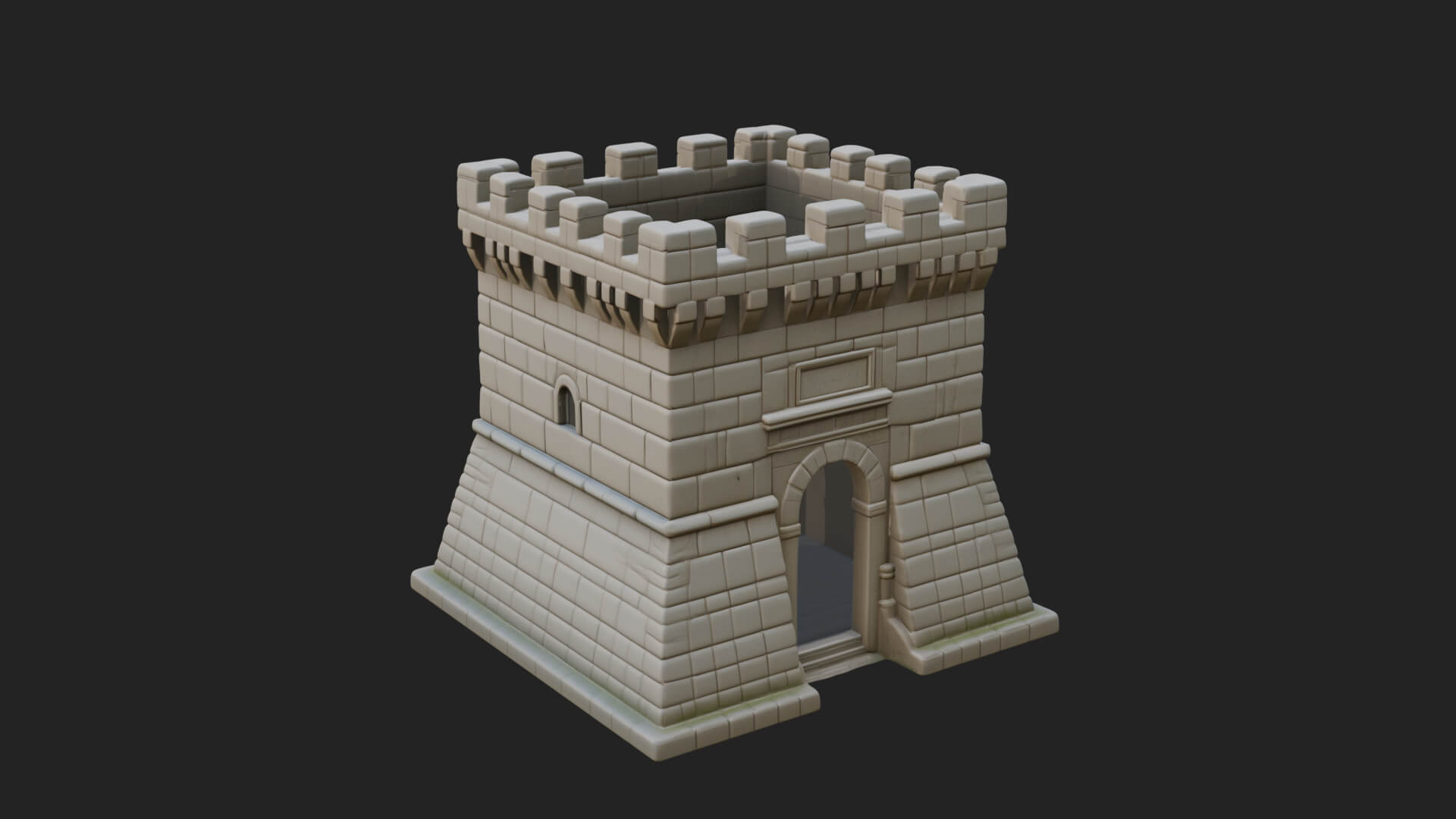 Stone Castle Tower Model Design 10 3D Print Model 3D Model