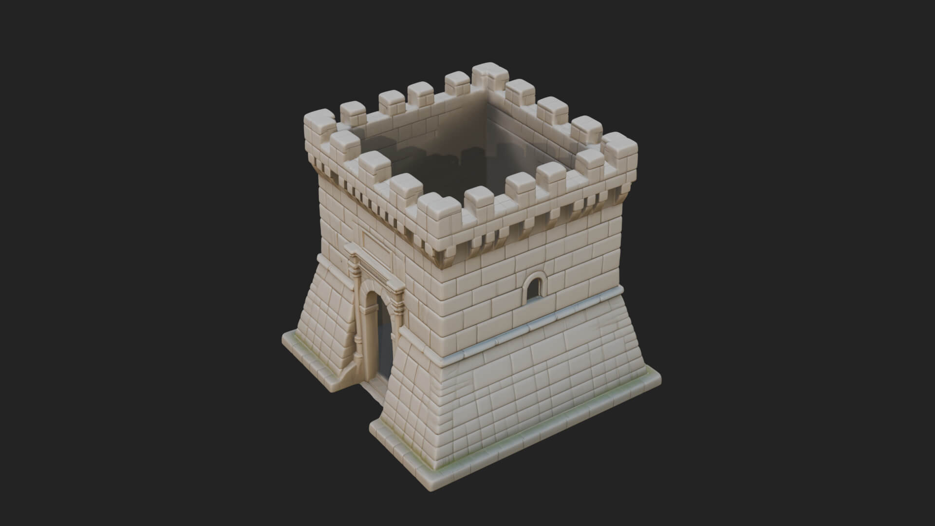 Stone Castle Tower Model Design 10 3D Print Model 3D Model