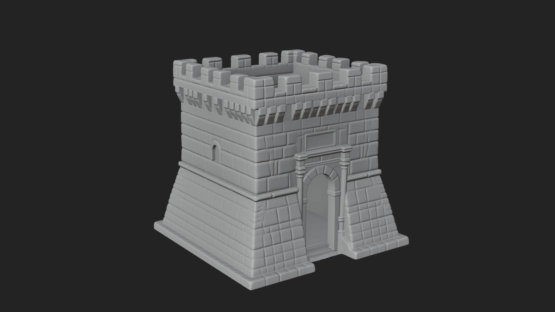 Stone Castle Tower Model Design 10 3D Print Model 3D Model
