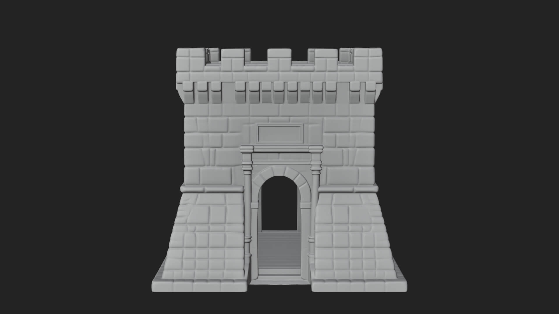 Stone Castle Tower Model Design 10 3D Print Model 3D Model