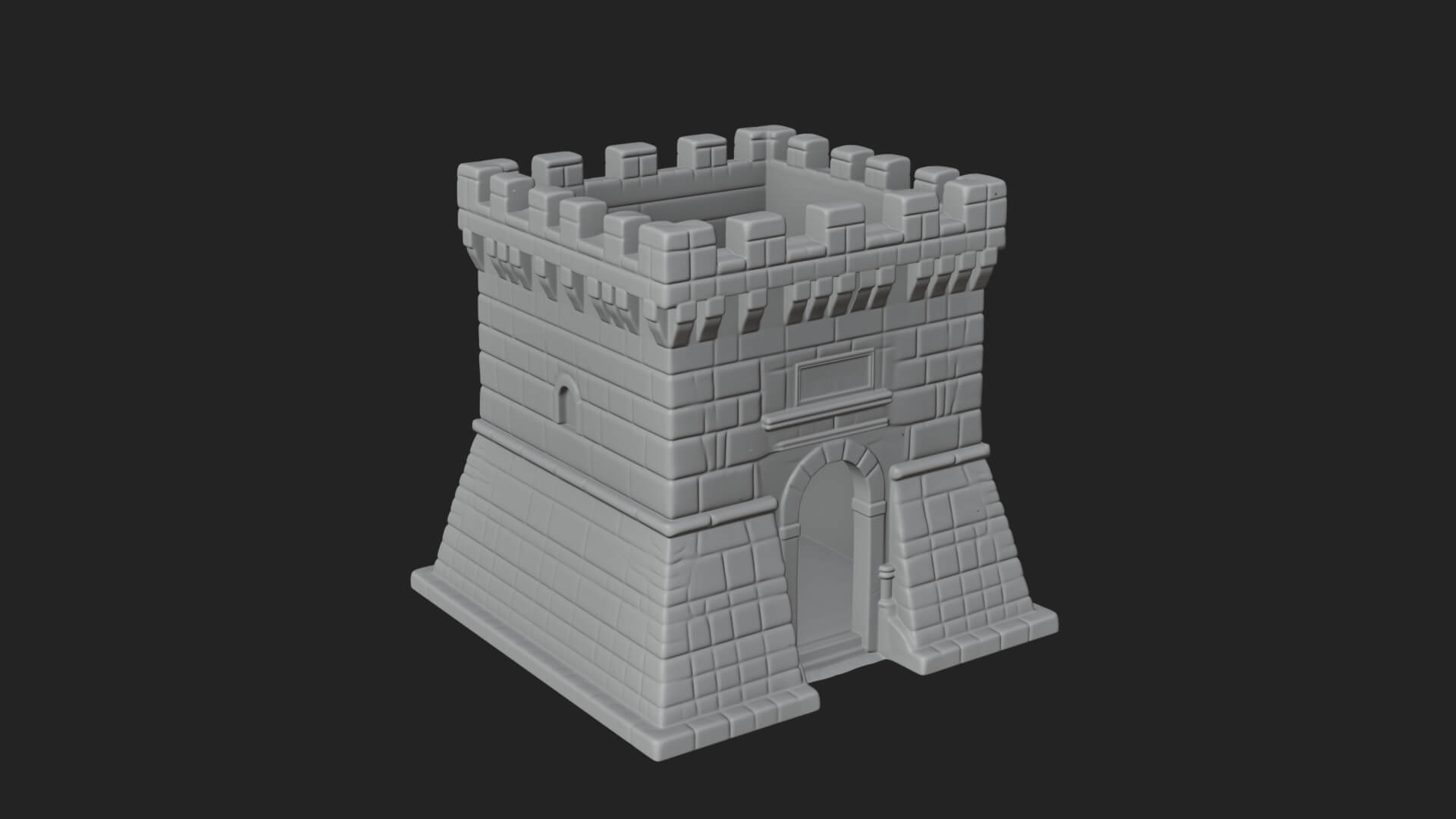 Stone Castle Tower Model Design 10 3D Print Model 3D Model
