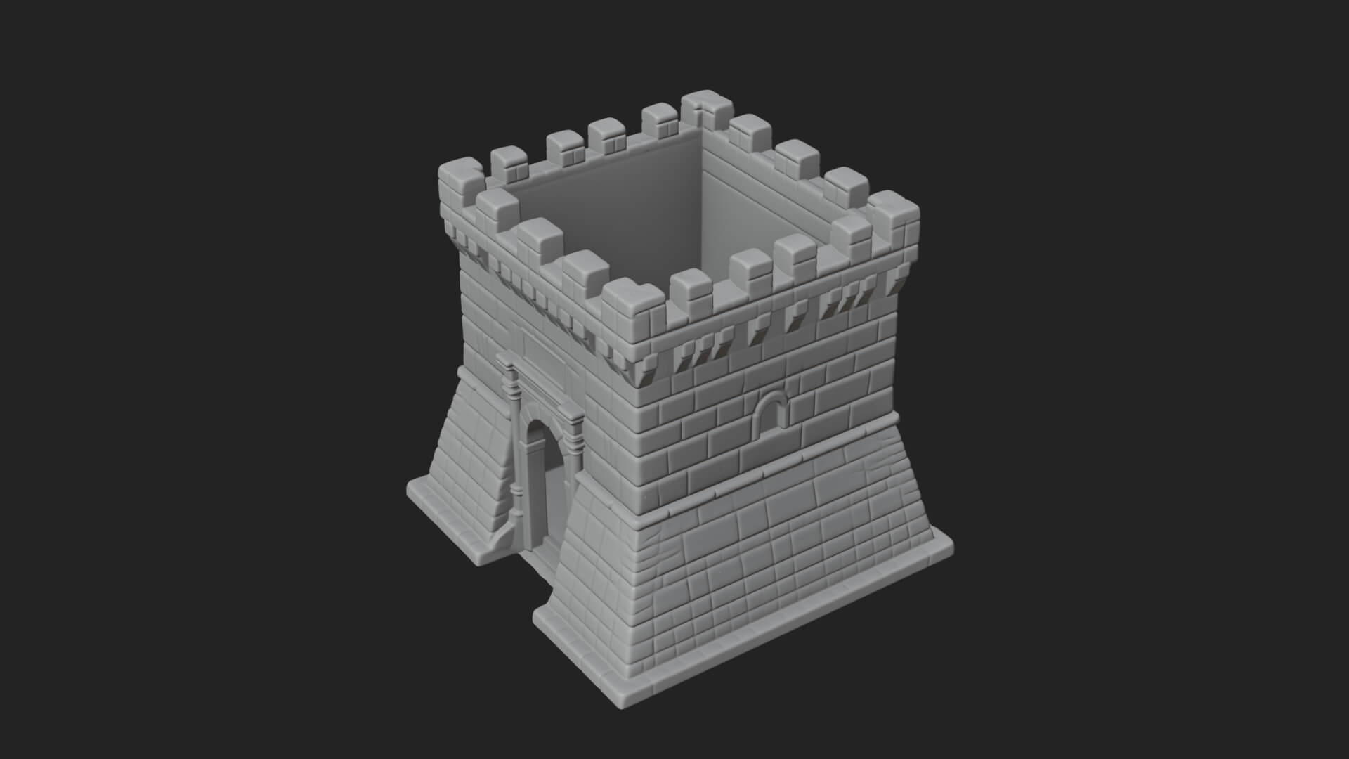 Stone Castle Tower Model Design 10 3D Print Model 3D Model