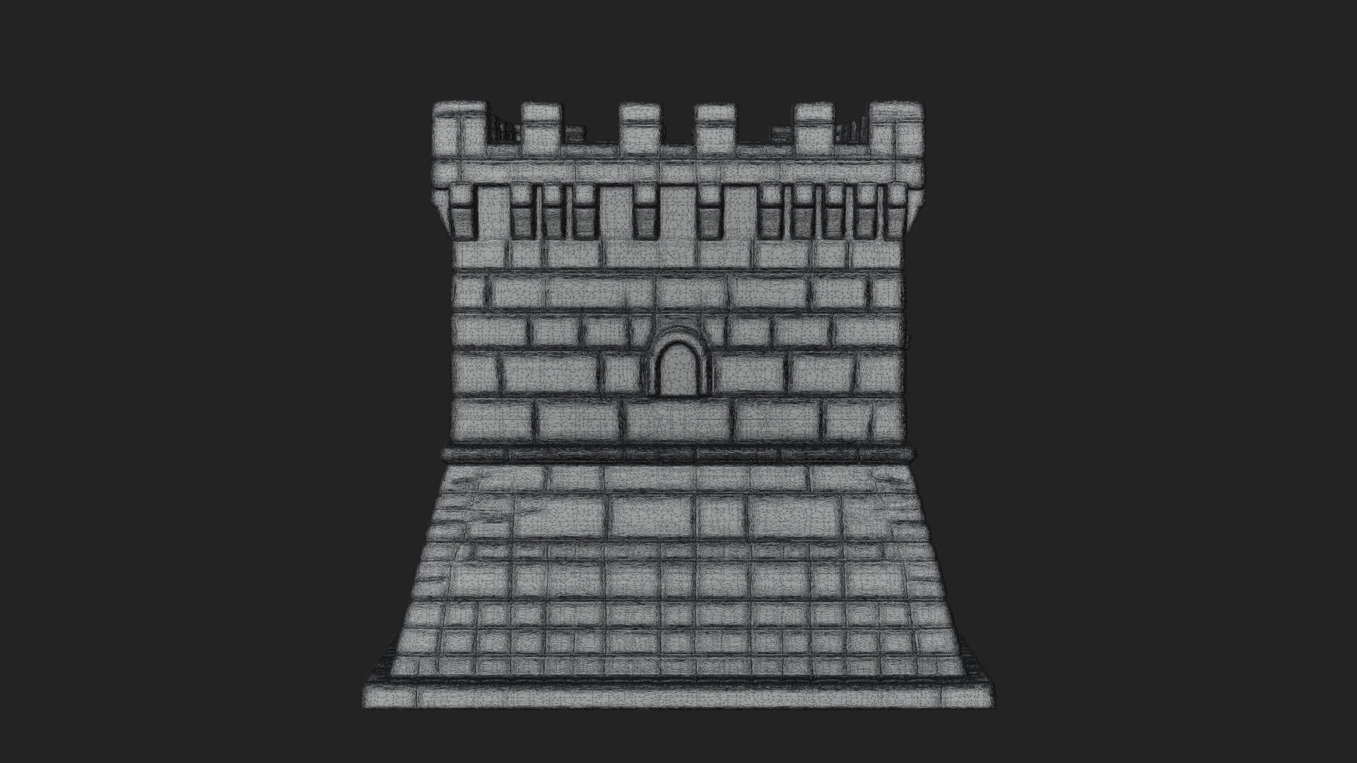Stone Castle Tower Model Design 10 3D Print Model 3D Model