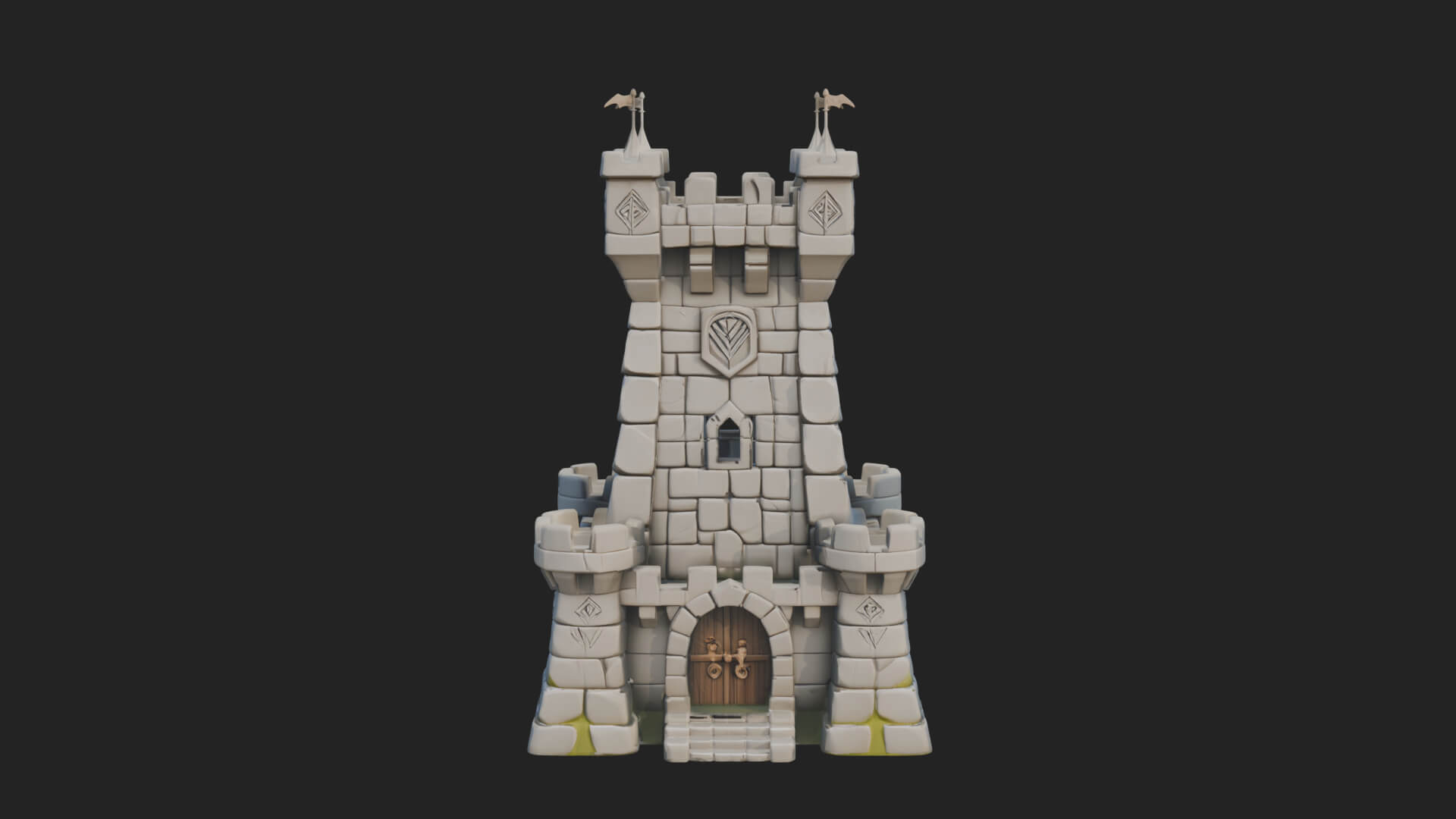 Stone Castle Tower Model Design 11 3D Print Model 3D Model