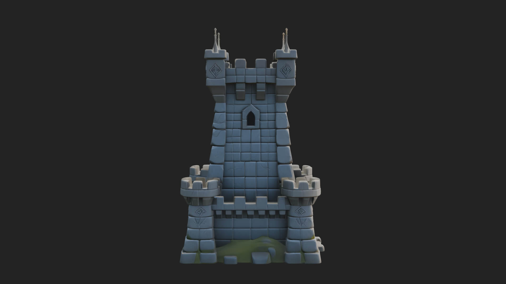 Stone Castle Tower Model Design 11 3D Print Model 3D Model