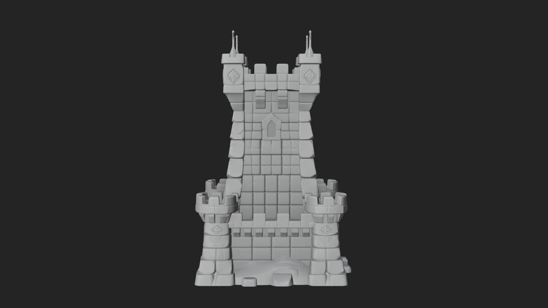 Stone Castle Tower Model Design 11 3D Print Model 3D Model