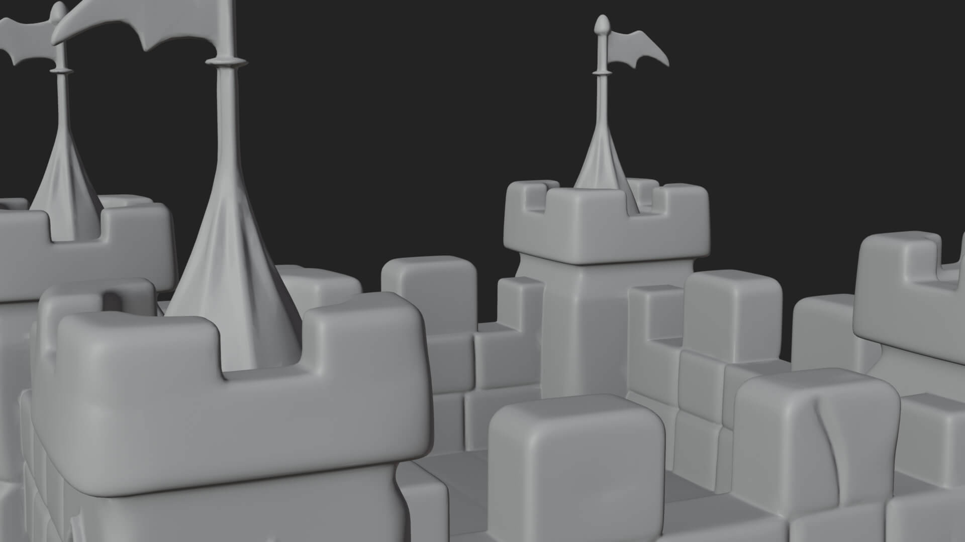 Stone Castle Tower Model Design 11 3D Print Model 3D Model