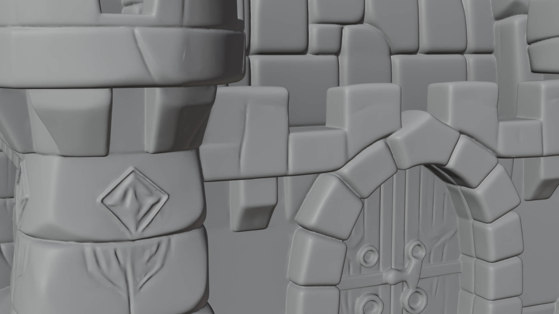 Stone Castle Tower Model Design 11 3D Print Model 3D Model