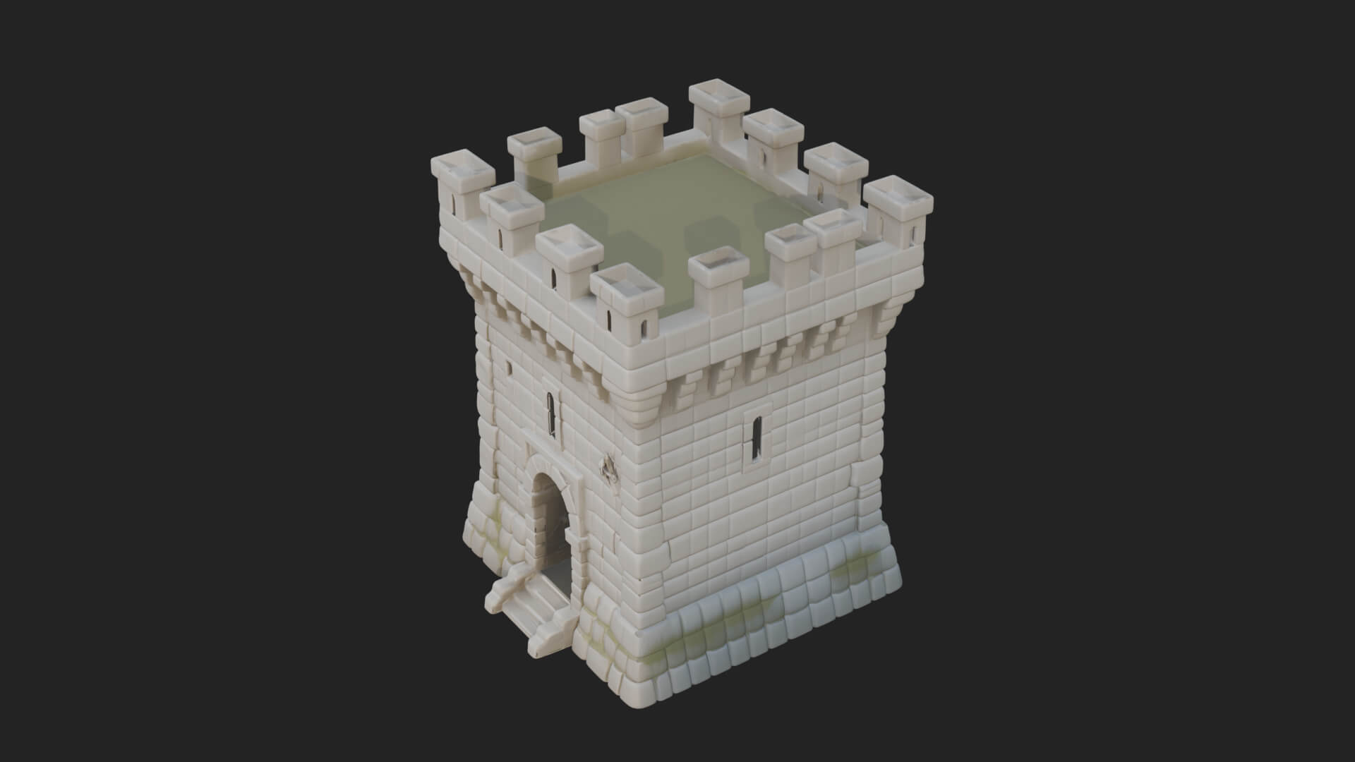 Stone Castle Tower Model Design 12 3D Print Model 3D Model
