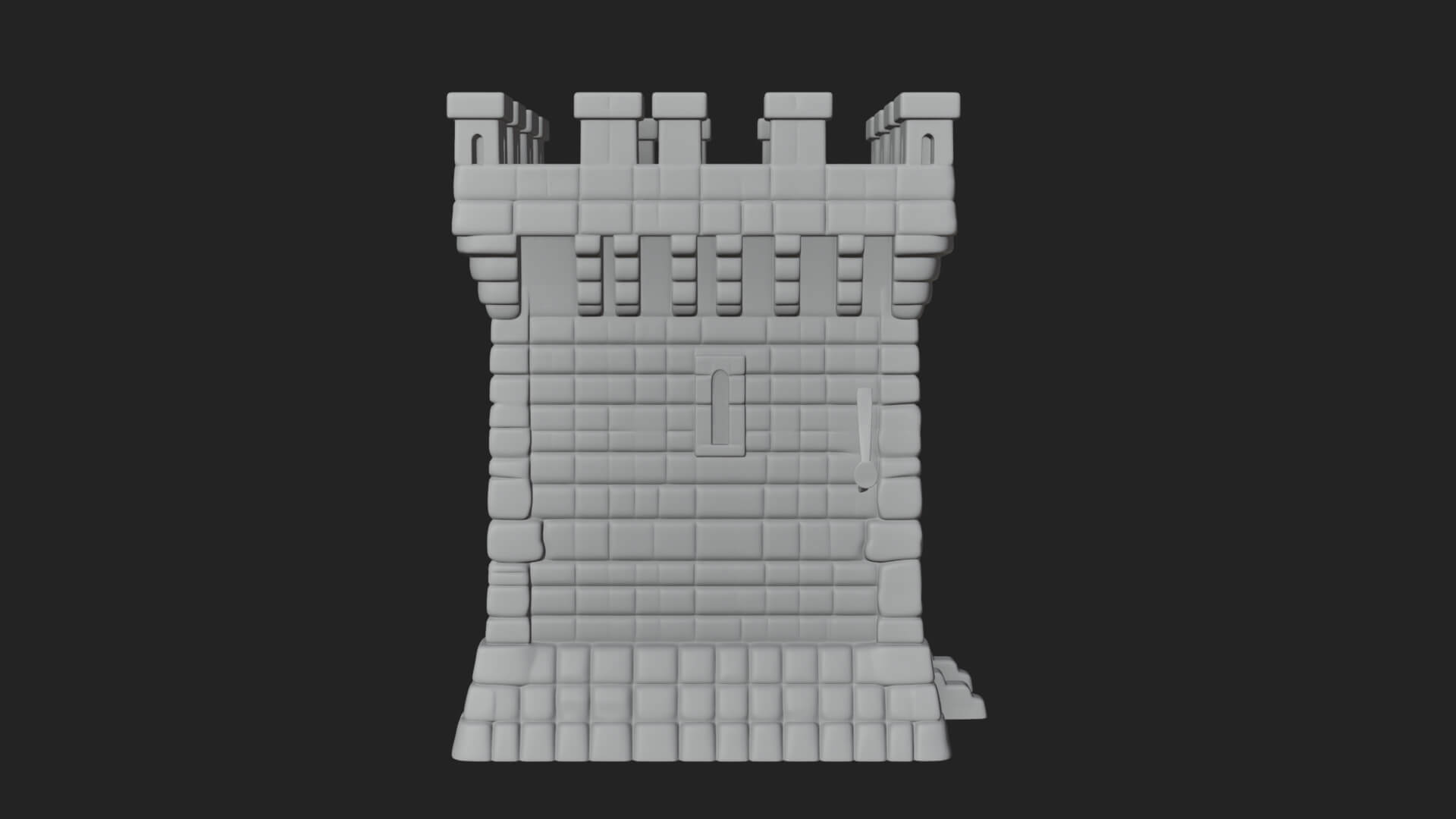 Stone Castle Tower Model Design 12 3D Print Model 3D Model