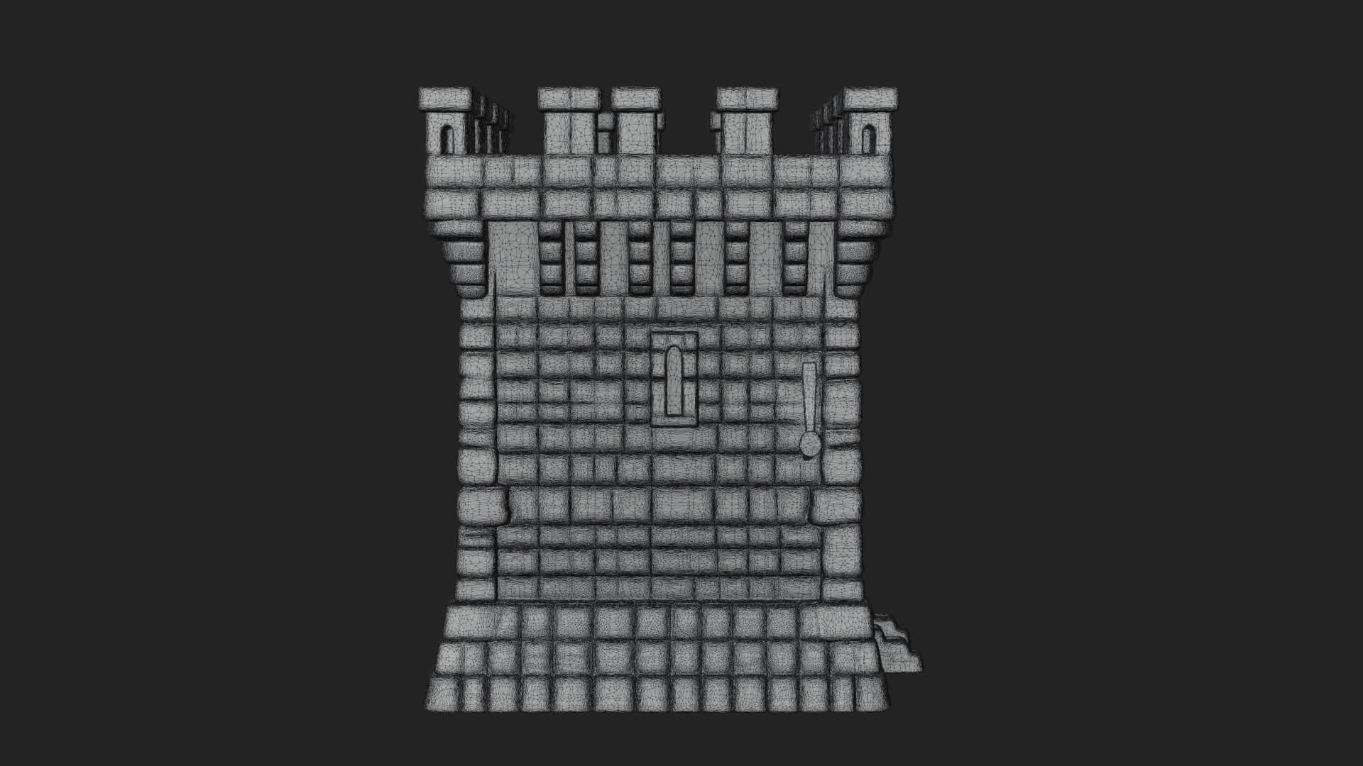 Stone Castle Tower Model Design 12 3D Print Model 3D Model