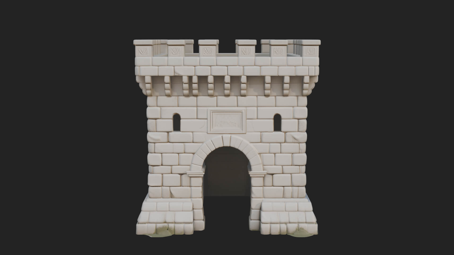 Stone Castle Tower Model Design 13 3D Print Model 3D Model