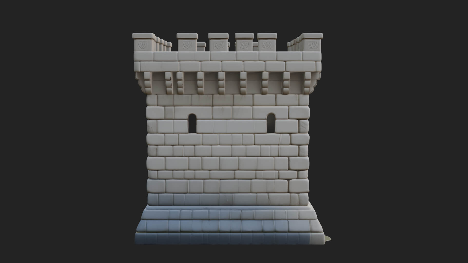 Stone Castle Tower Model Design 13 3D Print Model 3D Model