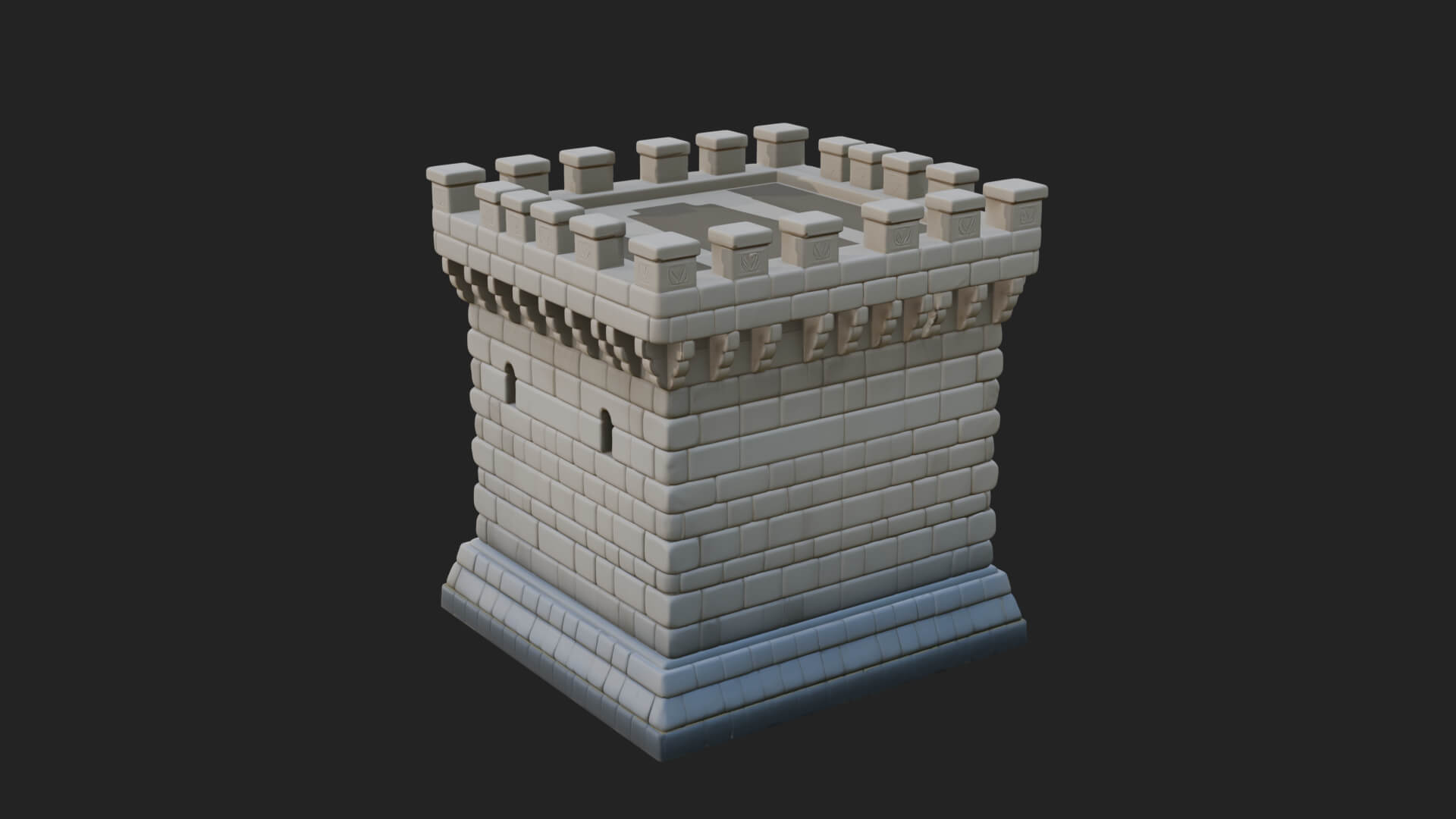Stone Castle Tower Model Design 13 3D Print Model 3D Model