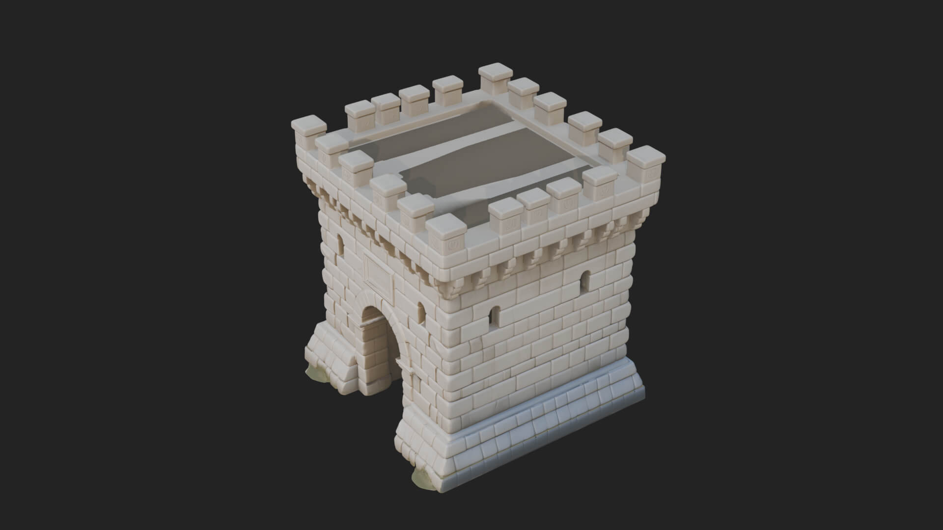 Stone Castle Tower Model Design 13 3D Print Model 3D Model