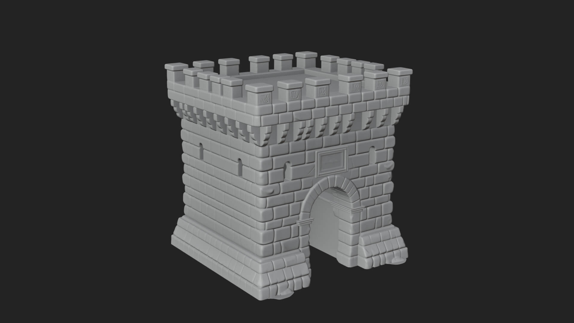 Stone Castle Tower Model Design 13 3D Print Model 3D Model