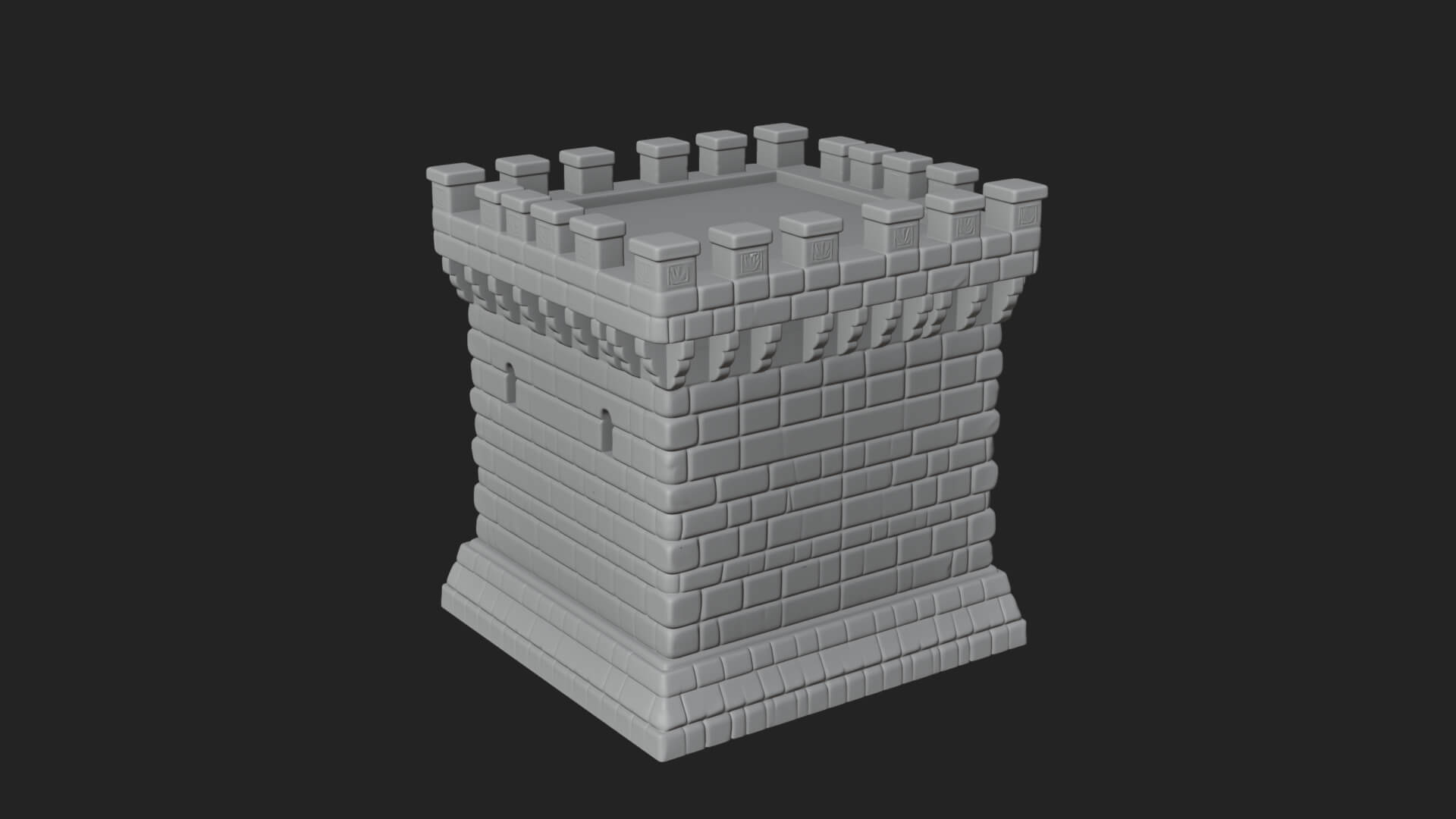 Stone Castle Tower Model Design 13 3D Print Model 3D Model