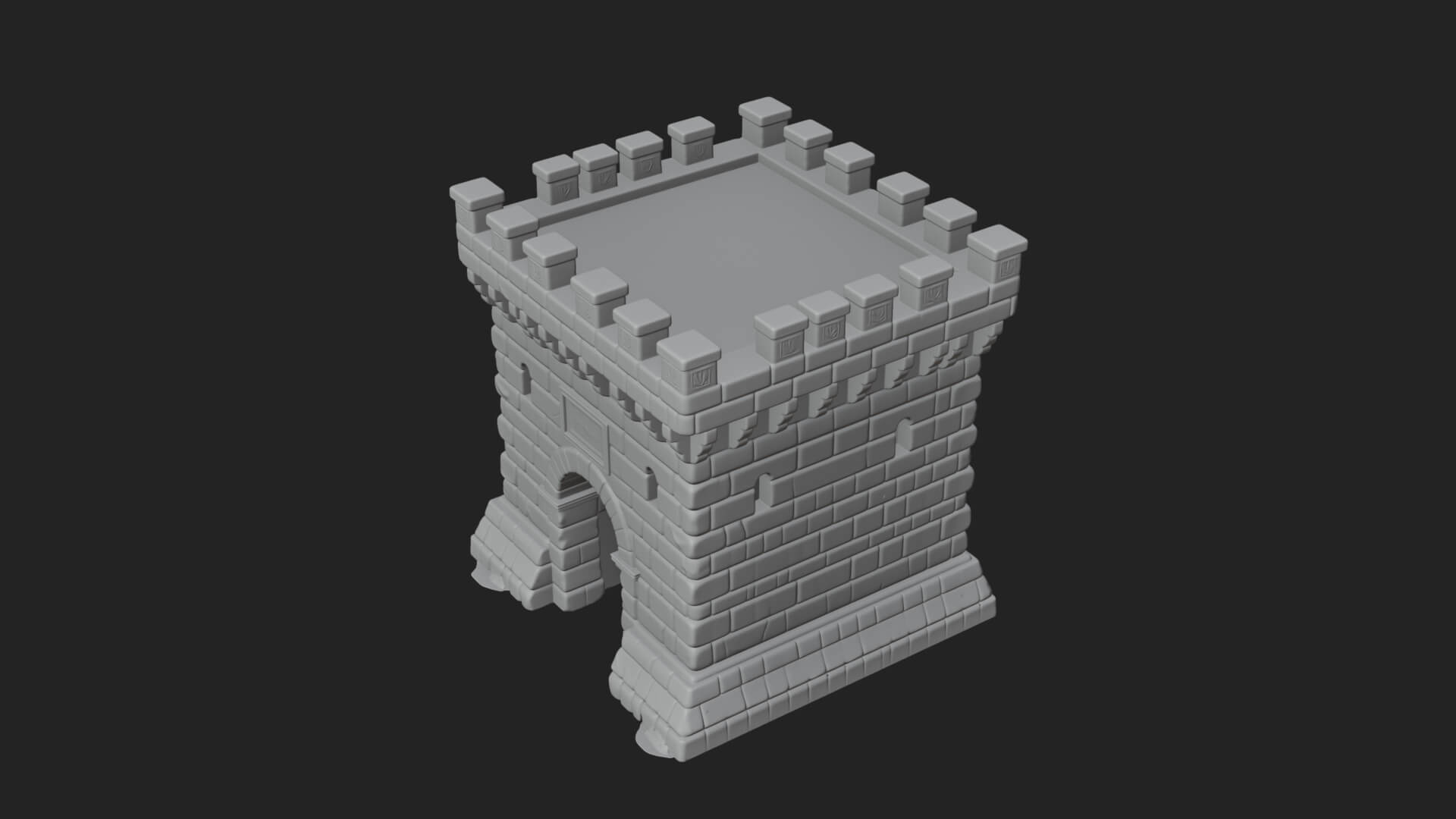 Stone Castle Tower Model Design 13 3D Print Model 3D Model