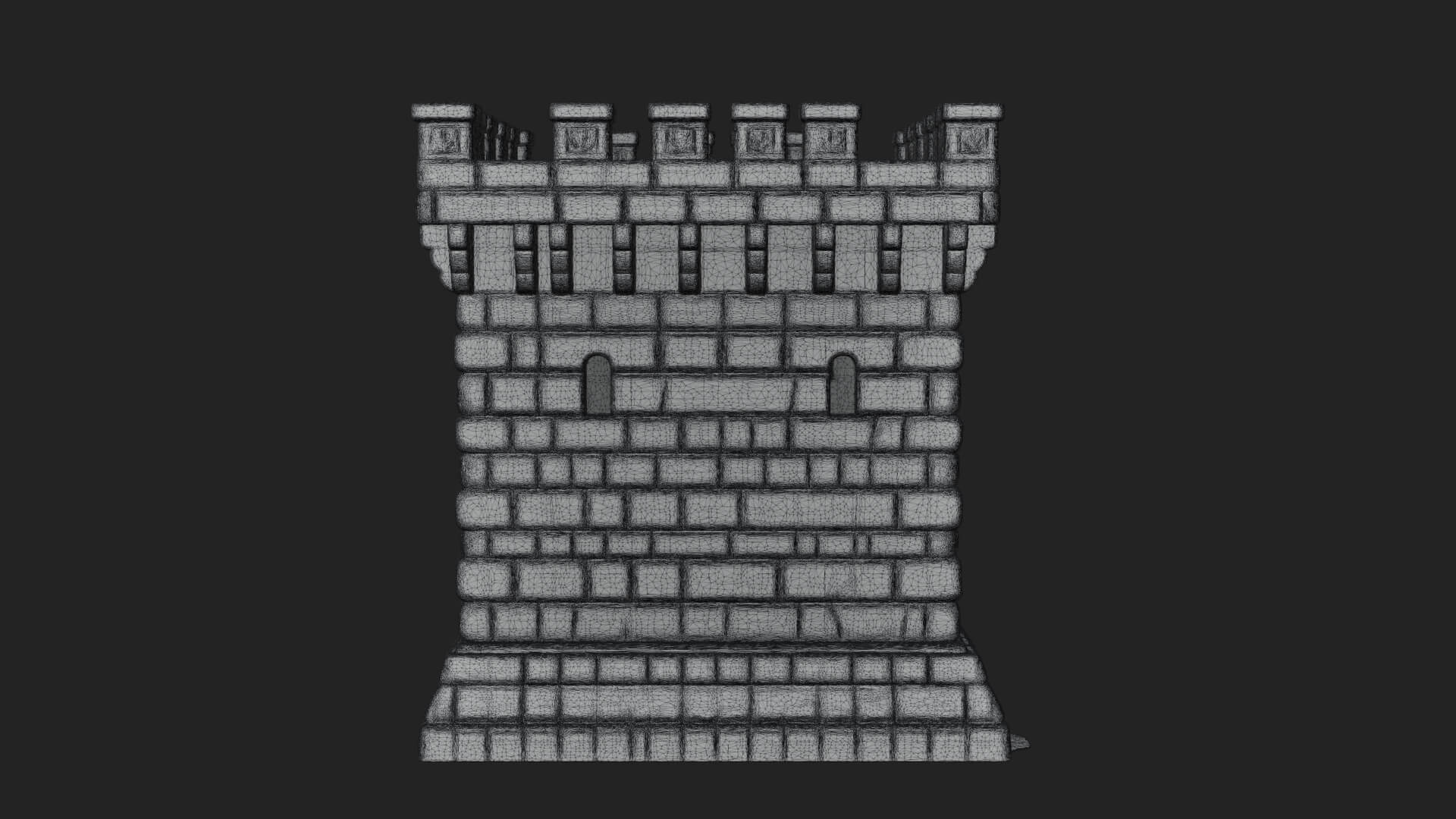 Stone Castle Tower Model Design 13 3D Print Model 3D Model