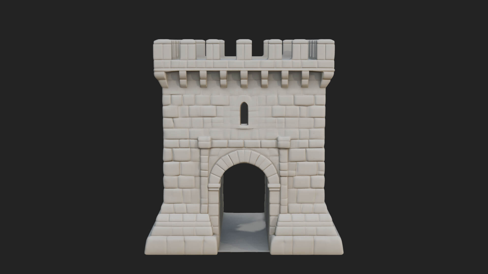Stone Castle Tower Model Design 5 3D Print Model 3D Model