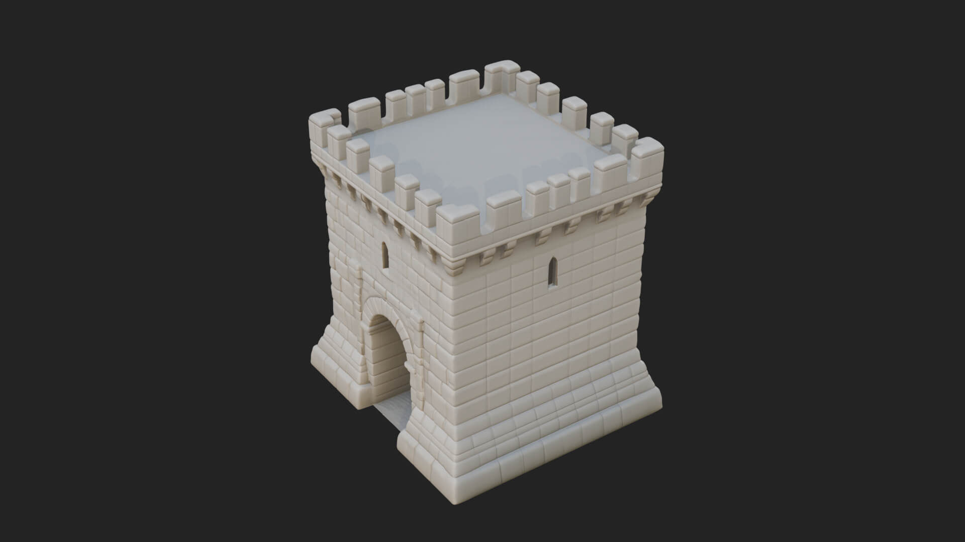 Stone Castle Tower Model Design 5 3D Print Model 3D Model