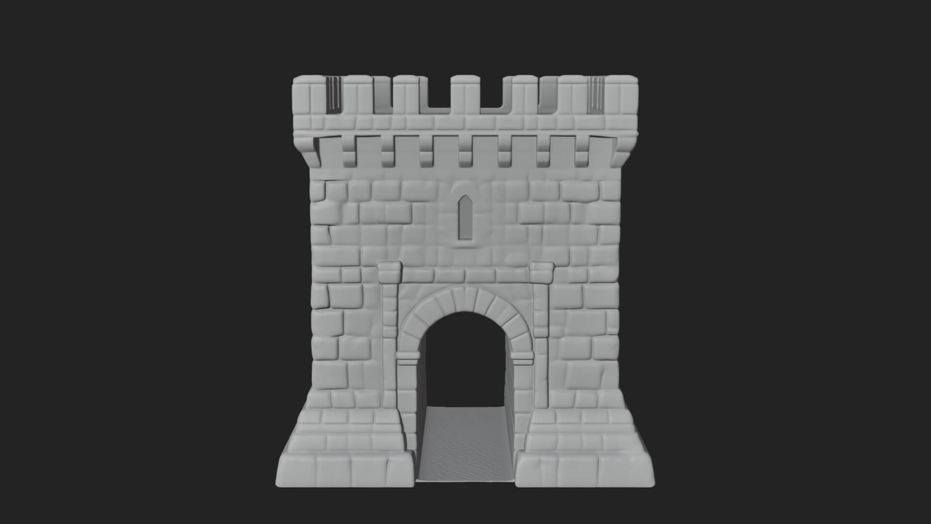 Stone Castle Tower Model Design 5 3D Print Model 3D Model