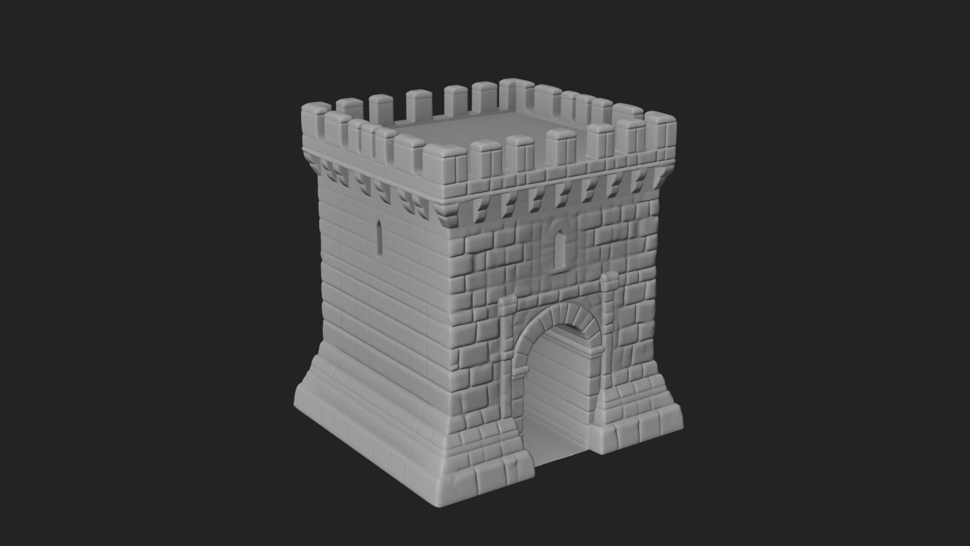 Stone Castle Tower Model Design 5 3D Print Model 3D Model