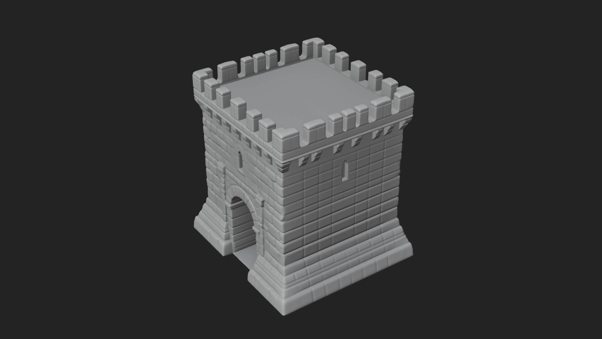 Stone Castle Tower Model Design 5 3D Print Model 3D Model