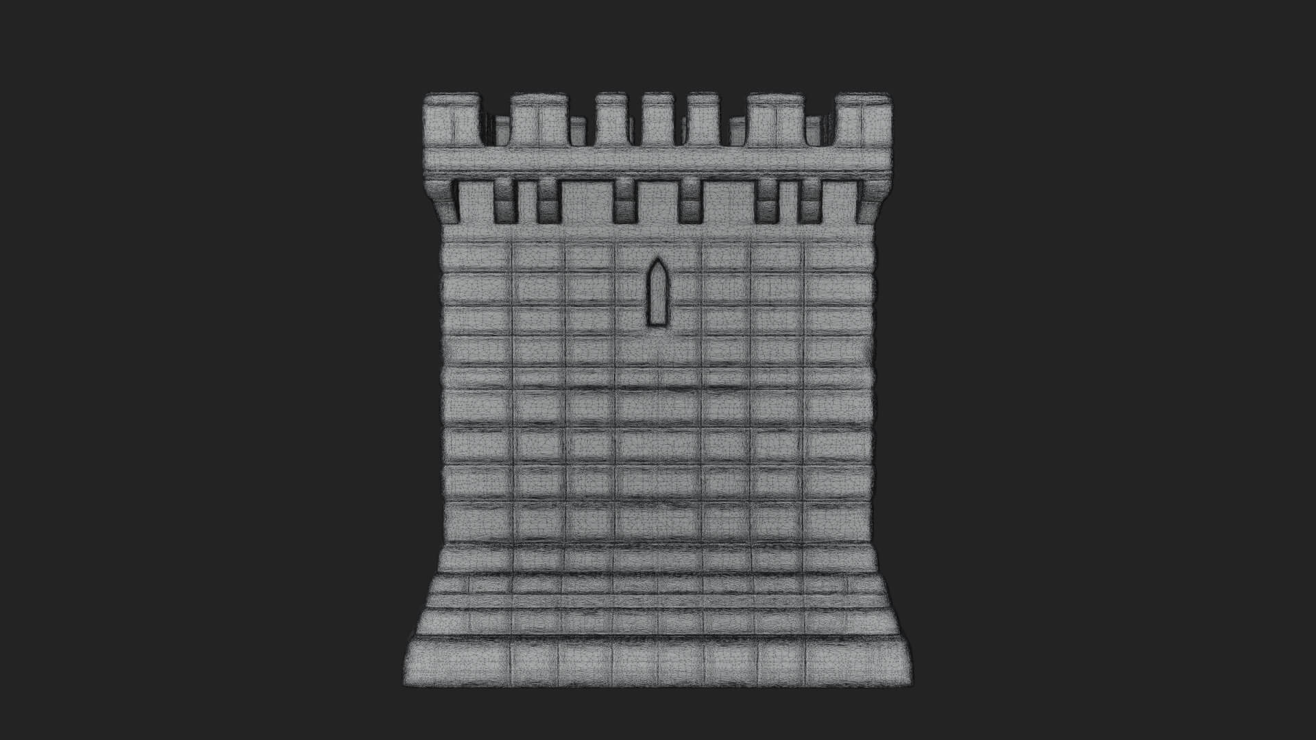 Stone Castle Tower Model Design 5 3D Print Model 3D Model