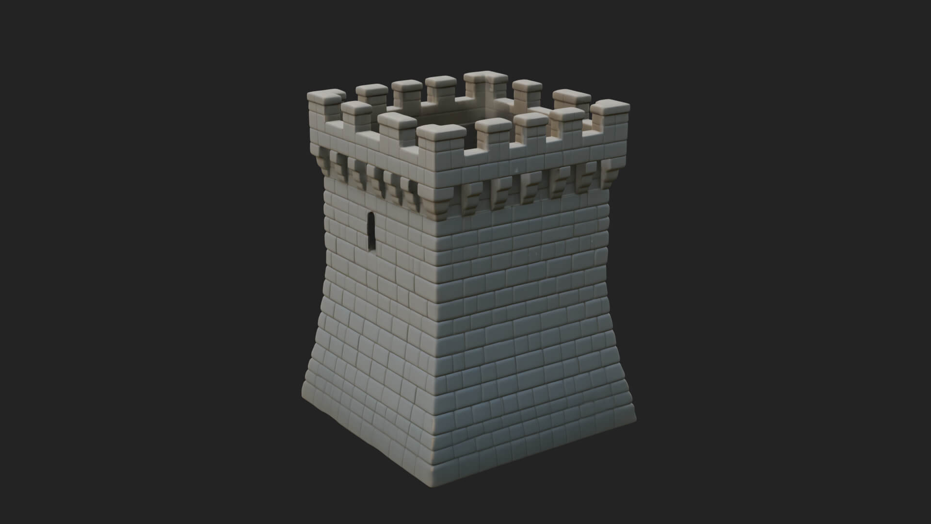 Stone Castle Tower Model Design 6 3D Print Model 3D Model