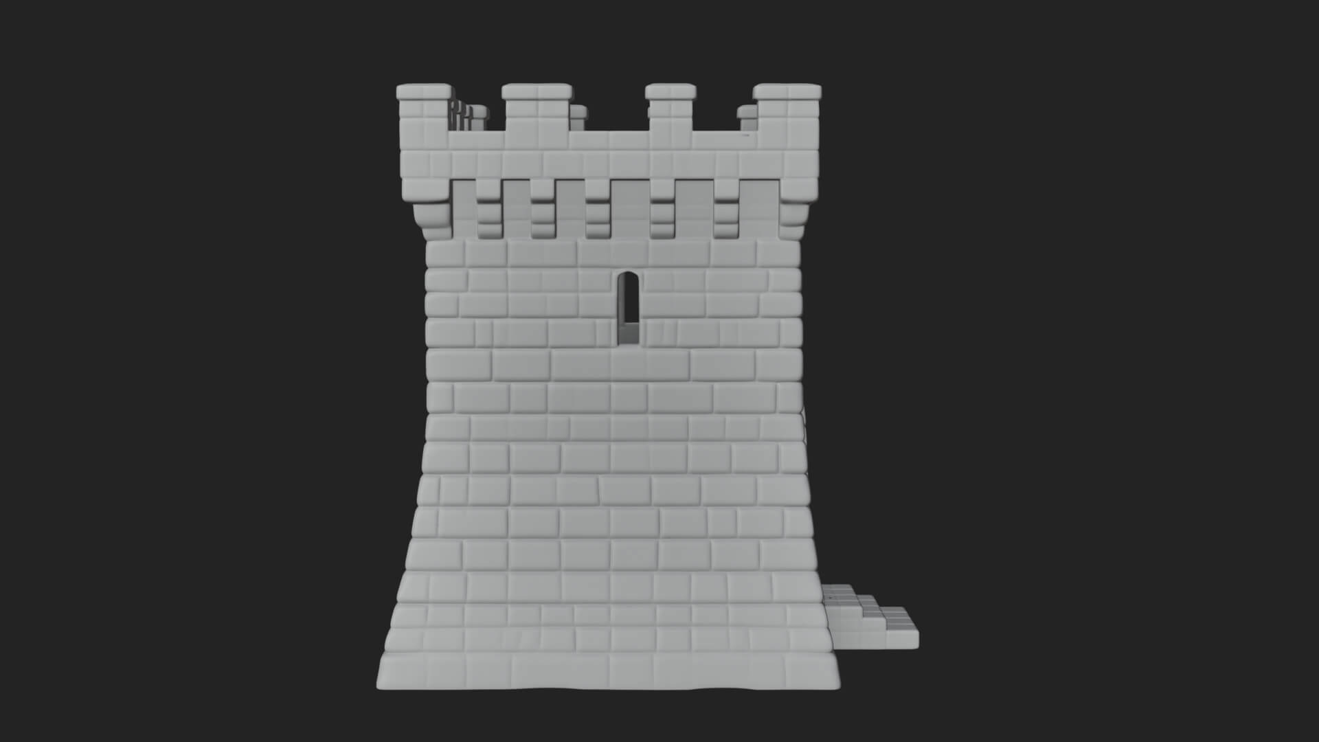 Stone Castle Tower Model Design 6 3D Print Model 3D Model