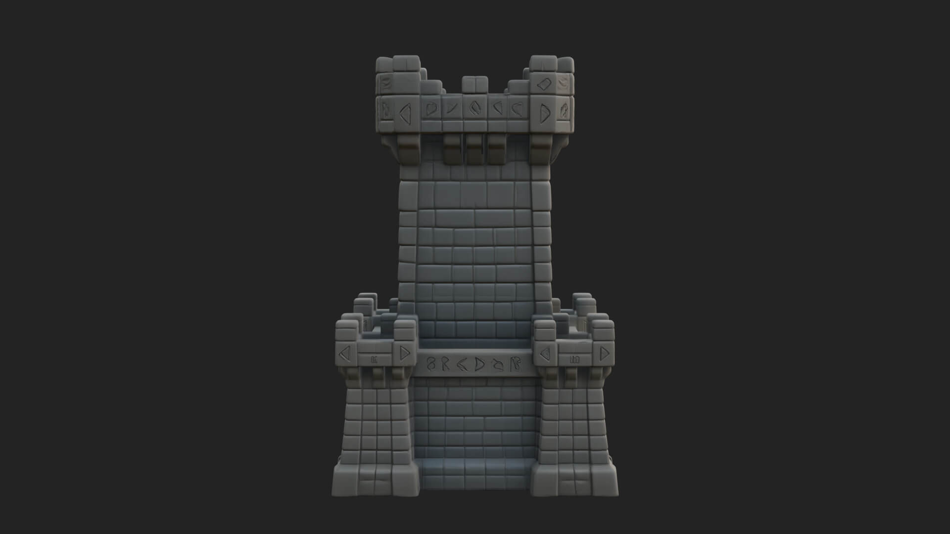 Stone Castle Tower Model Design 7 3D Print Model 3D Model