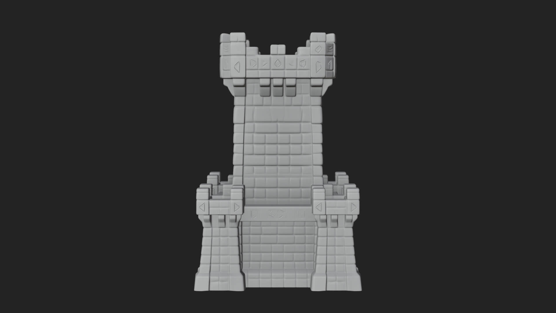 Stone Castle Tower Model Design 7 3D Print Model 3D Model