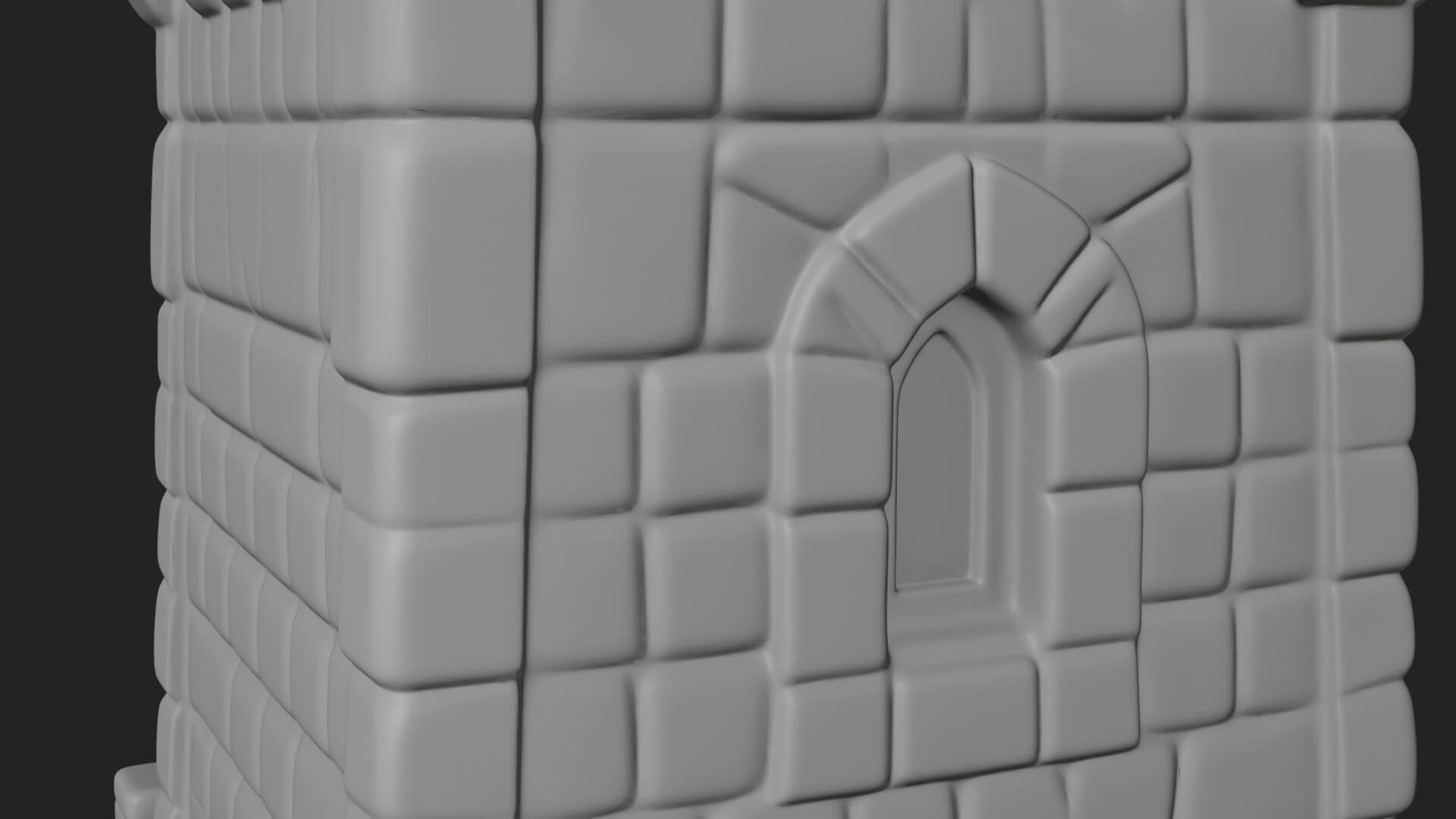 Stone Castle Tower Model Design 7 3D Print Model 3D Model