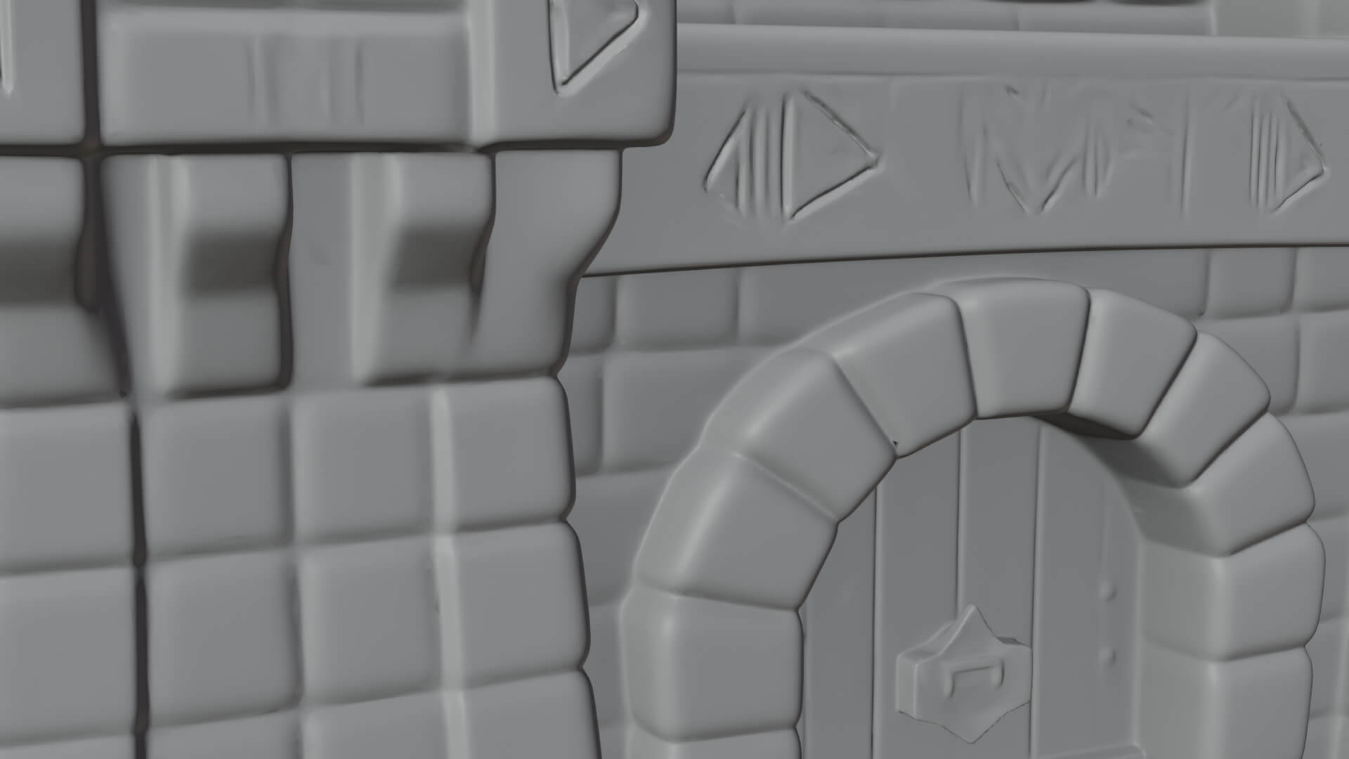 Stone Castle Tower Model Design 7 3D Print Model 3D Model