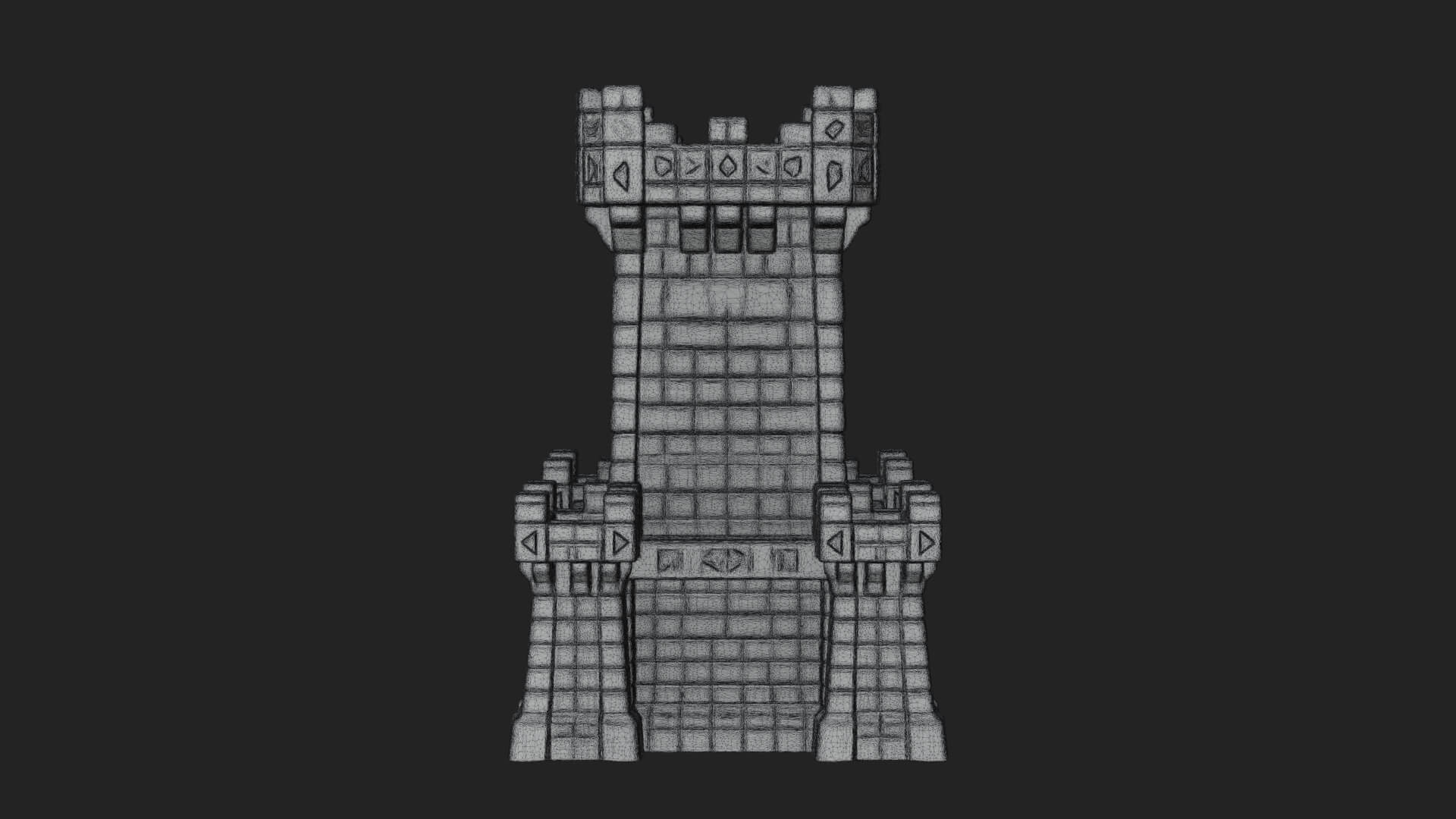 Stone Castle Tower Model Design 7 3D Print Model 3D Model