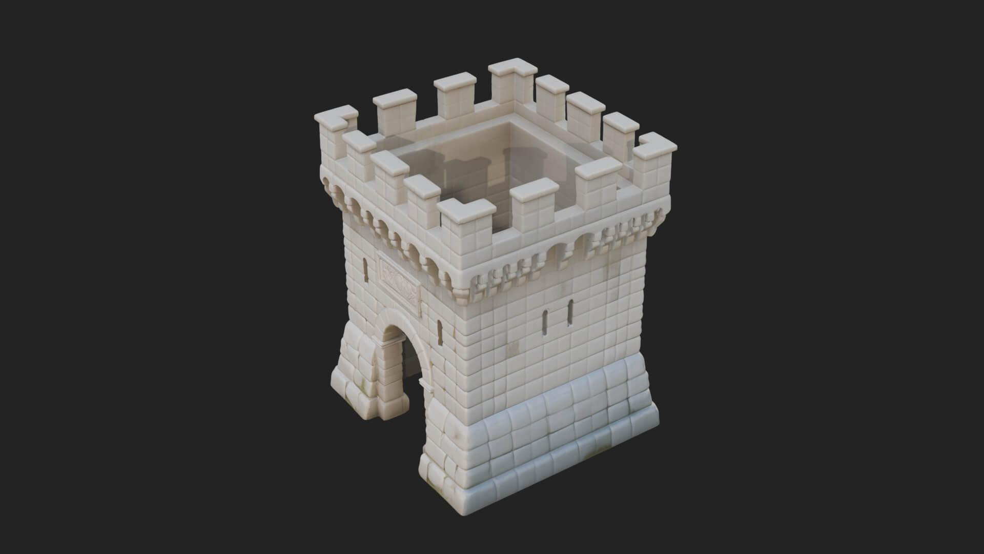 Stone Castle Tower Model Design 8 3D Print Model 3D Model