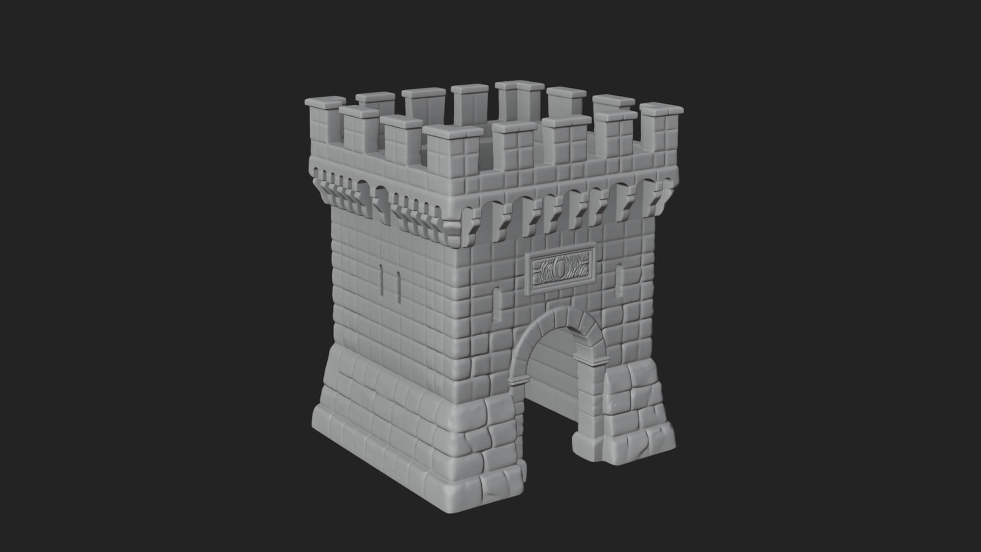 Stone Castle Tower Model Design 8 3D Print Model 3D Model