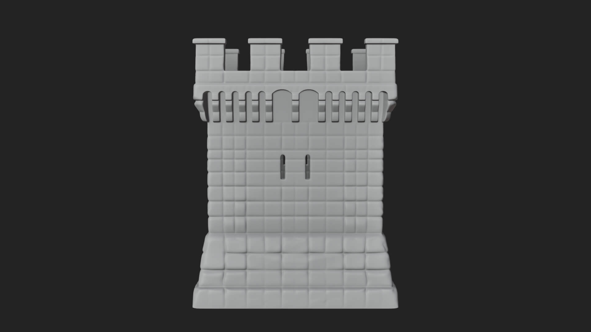Stone Castle Tower Model Design 8 3D Print Model 3D Model