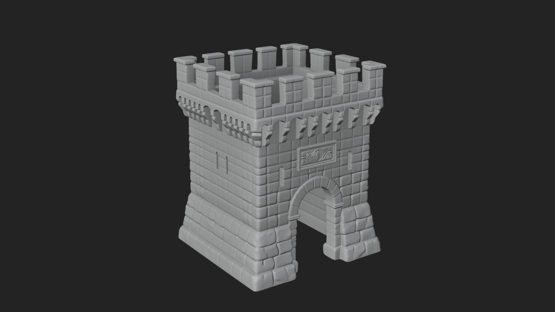 Stone Castle Tower Model Design 8 3D Print Model 3D Model