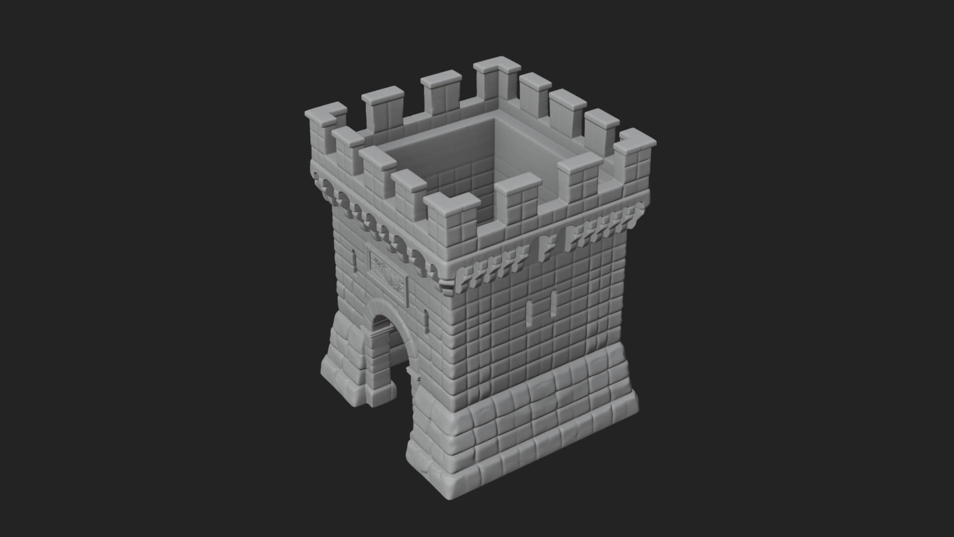 Stone Castle Tower Model Design 8 3D Print Model 3D Model