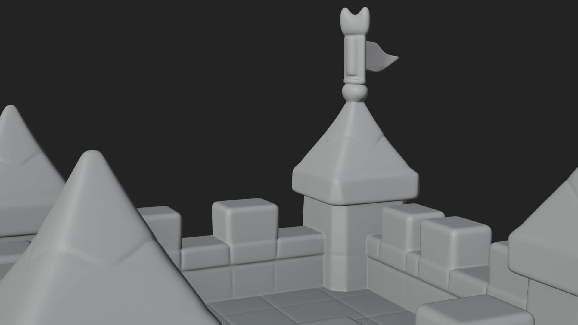 Stone Castle Tower Model Design 9 3D Print Model 3D Model